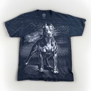 Y2K Pitbull No Trespassing Tshirt Sz L